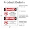 Signmission Do Not Walk Under Conveyor Bilingual Danger Sign, Vinyl Decal, 5in W x 7in L, 2PK OS-2PACK-DS-D-57-VS-1182 - alternate 2